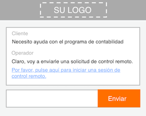 Visualización de funcionalidad de Live Chat